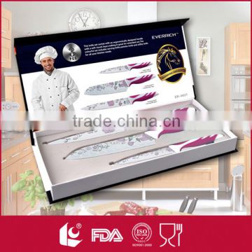 Professional beautiful flower printed home used knives for sale