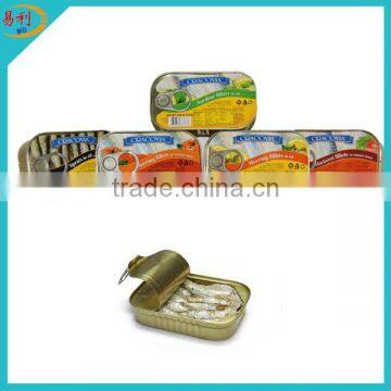 Hot selling club can canned pilchard with spicy oil