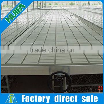 Rolling wire greenhouse bench grow tray ebb and flow hydroponic systems