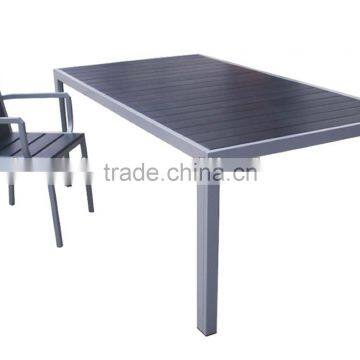 outdoor aluminum polywood furniture in china dining set