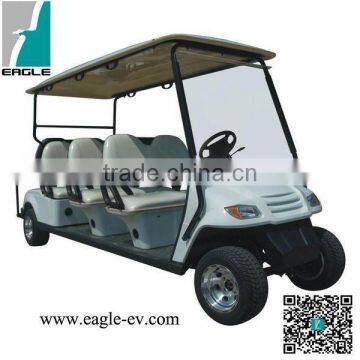 electriceight seats golf cart including two rear facing seat