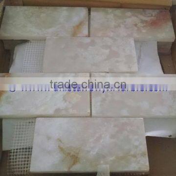 Best Selling Pure Natural WHITE ONYX MOSAIC TILES COLLECTIONS photo-3