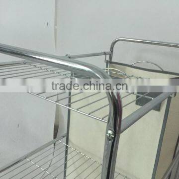 Vivinature New Design Laundry Carts Standard Wire Frame Metal Laundry Trolley Hamper photo-2