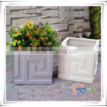 Handmake Square Polyresin Indoor Flower Urn photo-2