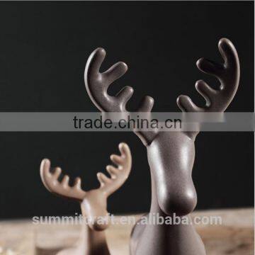 Set of 3 Lovely Decorative Ceramic Porcelain Deer Figurines photo-3