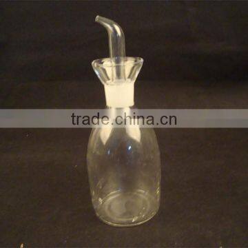 250ml transparent glass olive oil bottle