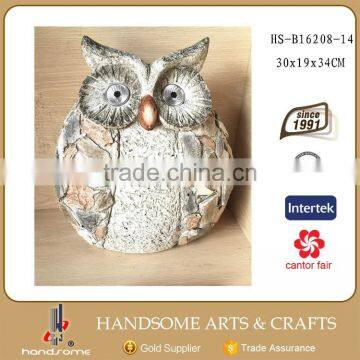 9 Inch Outdoor Resin Home and Garden Ornament Owl Figurines Lively Animal Statue photo-4