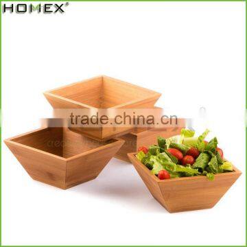 Bamboo bowl for salad,fruit serving bowl Homex-BSCI