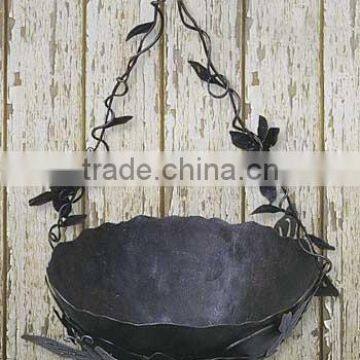 Wrought Iron Hanging Basket with Coco Liner