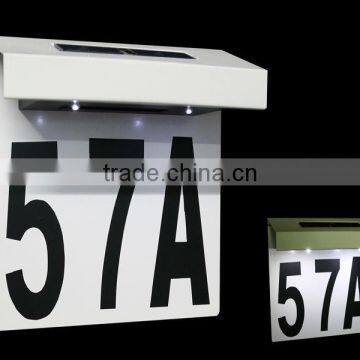 FQ-533 Solar LED Lighted Address Signs, house number Plaques, Doorplate light,led movable lighted sign