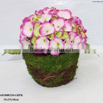 artificial hydrangeas potted