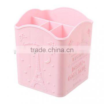 NEW Plastic Delicate 4 Compartment Colorful Barrel,pen Container for Study photo-4