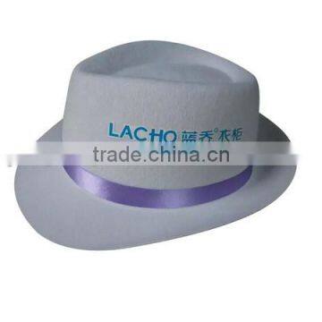 Hot Sale Black Custom Floppy Wool Fabric Material Bowler Fedora Hat With Ribbon for Party Events on Sale Made in China photo-3