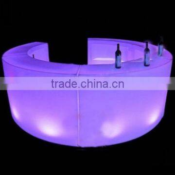 Beautiful lighting commerical high quality plastic LED bar counter with 16 colors change by remote control