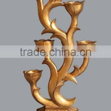home goods antique candle holders/decorative resin candle sticker