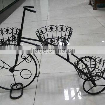 2016 Wholesale Indoor 3 Pots Iron Flooring Flower Stand photo-3