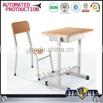 School Furniture Wholesale Chair and Table Study Table and Chair Single Person Study Desk With Metal Legs photo-2