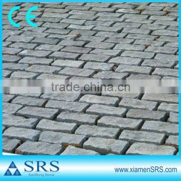 Natural split dark grey garden pavers