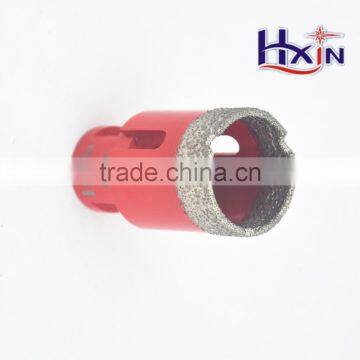 High quality Red color Brazed diamond core drill bit / Hollow core diamond drill bits for hard rock