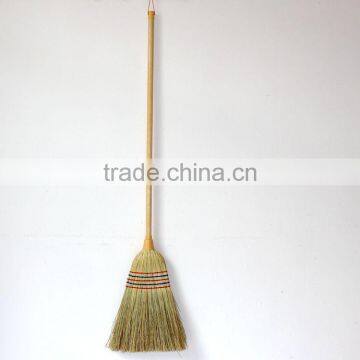 Long Wood Handle Big Floor Corn Broom photo-5