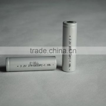 18650 cylindrical LiFePO4 battery 3.2V 1500mAh with UL1642