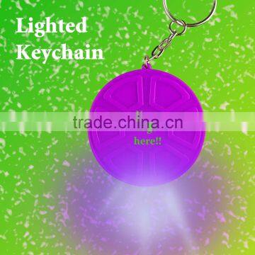 Flashing Round Key chain