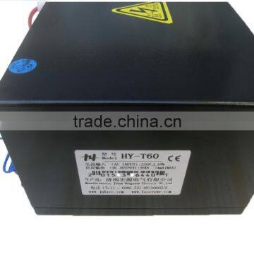 high quality HY-60T co2 laser power supply 60w for co2 laser cutting machine