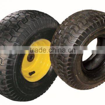 heavy duty 15 inch lawn mower wheel with metal rim