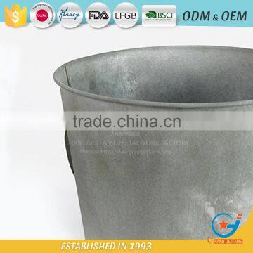 Galvanised Metal Planters Outside Pots for Plants Galvanized Plant Pot