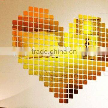 Collocation Photo Wall Stickers,DIY Golden Mosaic 3d Wallpaper for Wall Stickers photo-4