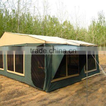 Tents camping utility military camper trailer tent awning with aluminum poles