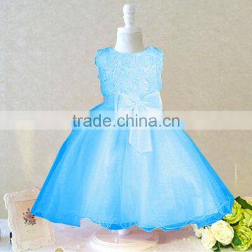 2015 New Arrival NOVA Fashion Cute Flowers Girls Dress Red Princess Tulle Dresses Children Clothes for Girls photo-3