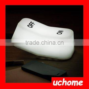 UCHOME Hot Creative Gravity Sensor ON-OFF Night Light/OEM White Yellow Warm LED Light Night for Baby Feeding Nursing