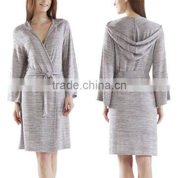 New Fashion Style Cozy Cool Comfort Adjustable Sash Supersoft Robes Sweater Knit Wrap Robe With Hooded