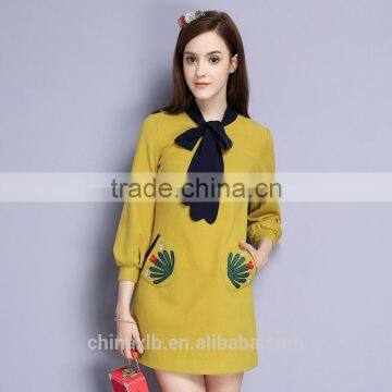 long sleeve formal clothing women wear cotton custom winter dresses for women 2017