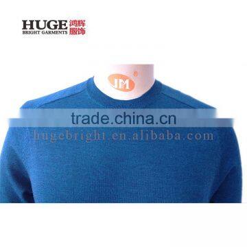 Normal Long Sleeve Round Neck 100% Merio Male Sweater Wool photo-3