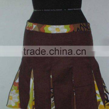 ladies Cotton Pleated skirt