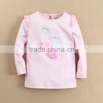 2014 spring baby clothes 100% cotton kids girl t-shirt