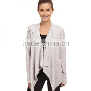 2016 Spring Open French Terry Fabric Thin Coats and Jackets for Women photo-3