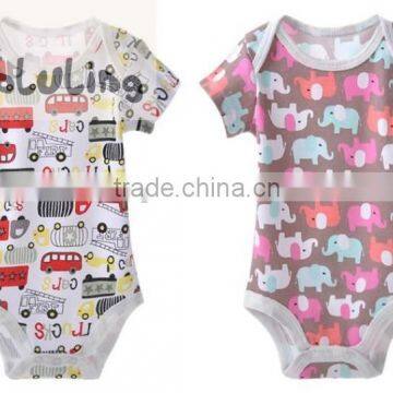 Hot selling animal priting baby romper baby boys bodysuits Unisex Wholesale OEM