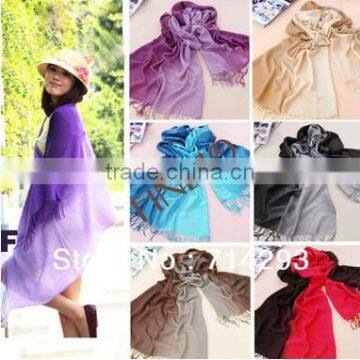 Women's Fashion Long Large Soft tassel Shawl Stole Cashmere Scarf Gradient Scarf Wraps 18226