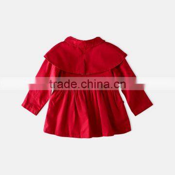 S60606B 2017 New Children Cotton Windbreaker Baby Girls Autumn Cloak Coats photo-3