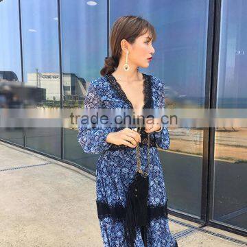 Z&M 2017maxi Beach Dress Ladis Maxi Dress Women Sexy Dress photo-3