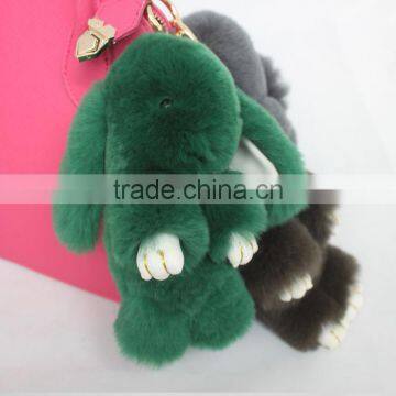 Myfur 2017 Hot Sale Lovely Rex Rabbit Fur Keychain for Bag photo-6