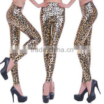 EY0042L 2015 New Autumn and Winter Leather Women PU High Waist High Elastic Leggings photo-4