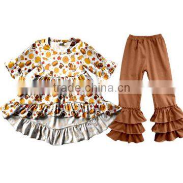 unique kids boutique clothing children ruffle pumpkin halloween outfit