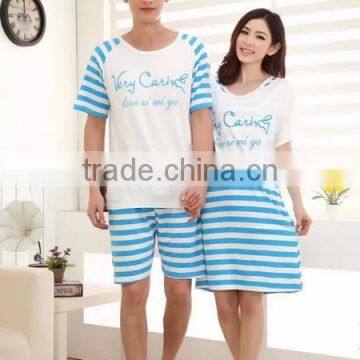 2015 wholesale couple pajamas made in china