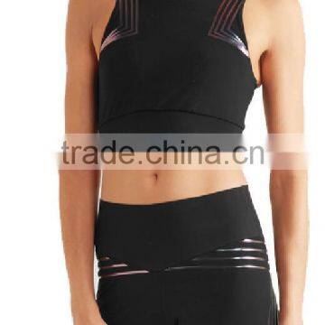 Wholesale Women Sports Stretch Bra/Vest Fitness Gym Running Yoga Athletic Training Top+bottom Suit photo-2