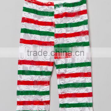 Fashion Girls Leggings With Green Strip Girl Pants Cute Cotton Children Clothing Z-PT80804-12