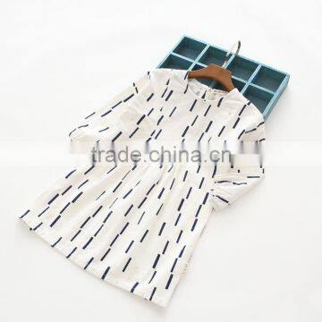 High Quality Cotton Full Printing Girls Kids Long Sleeve Dress photo-6